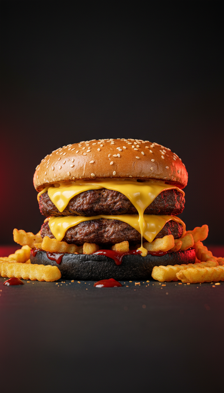Double Smash Burger with Melty Cheese